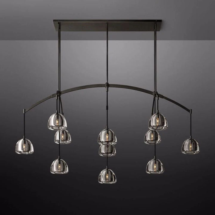 Hemisphere Linear Dining Room Chandelier 72''