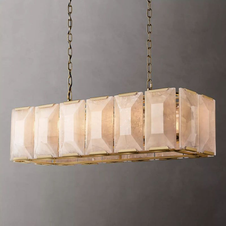 Paula Calcite Rectangle Chandelier