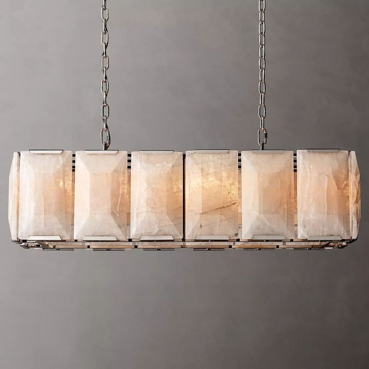 Paula Calcite Rectangle Chandelier