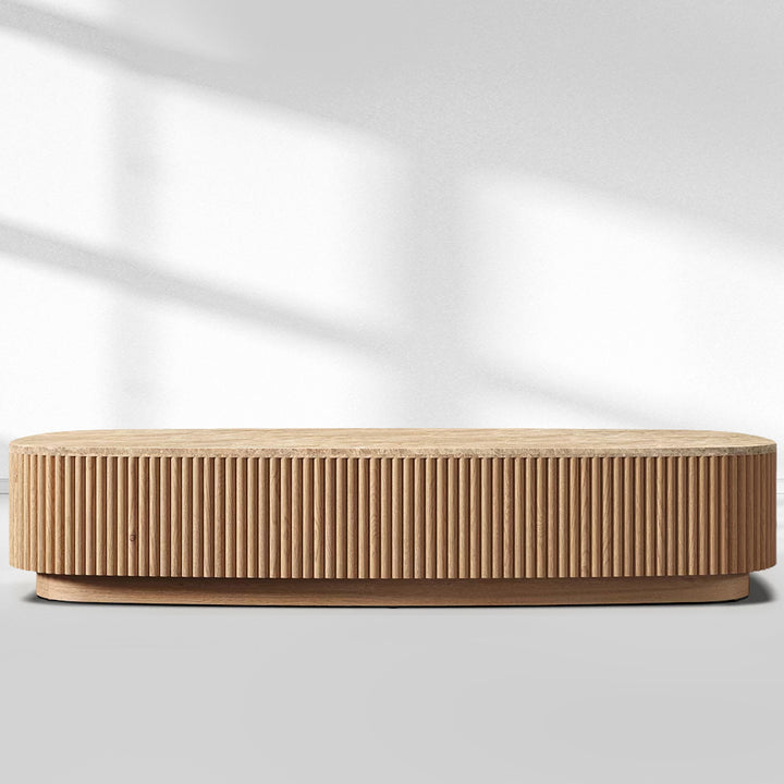 Holland Oak Wood & Stone Coffee Table