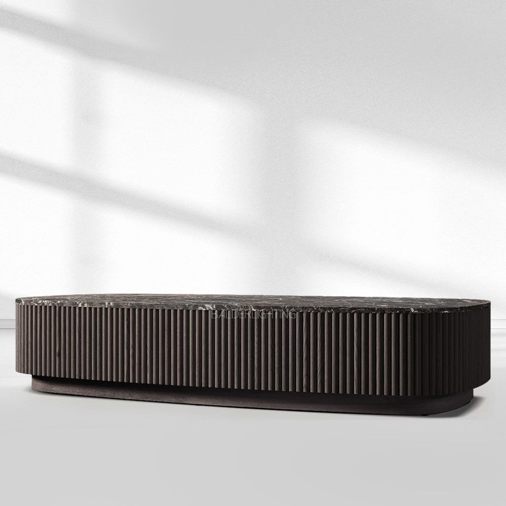 Holland Oak Wood & Stone Coffee Table