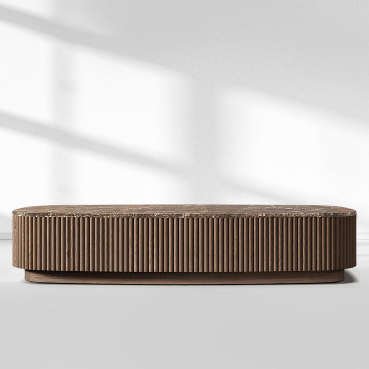 Holland Oak Wood & Stone Coffee Table