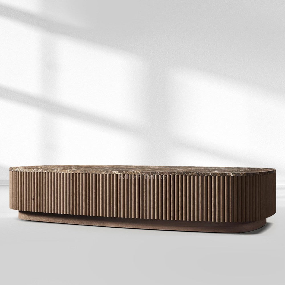 Holland Oak Wood & Stone Coffee Table