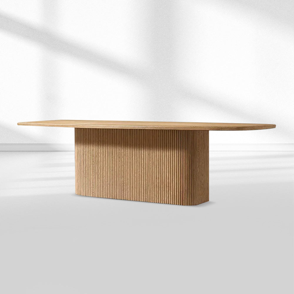 Holland Pedestal Rectangular Wood Dining Table