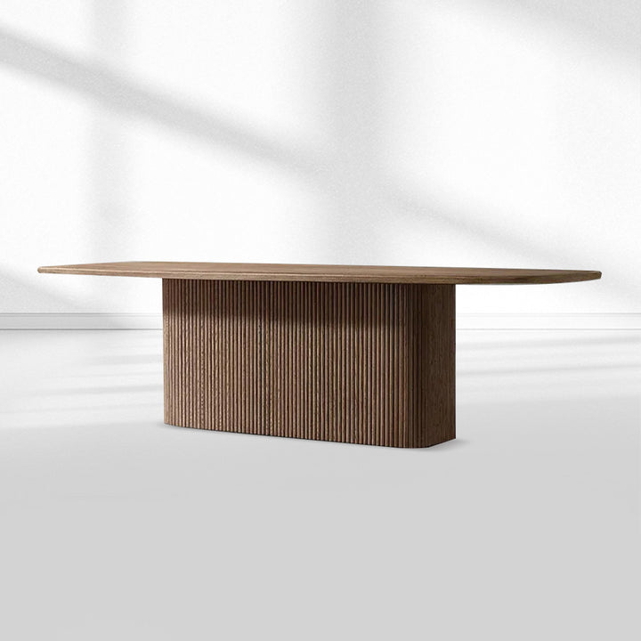 Holland Pedestal Rectangular Wood Dining Table