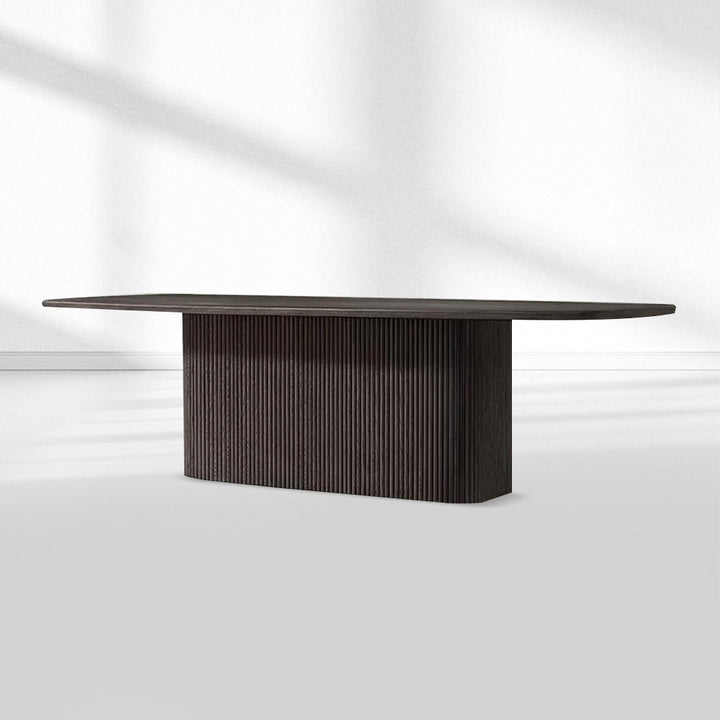 Holland Pedestal Rectangular Wood Dining Table