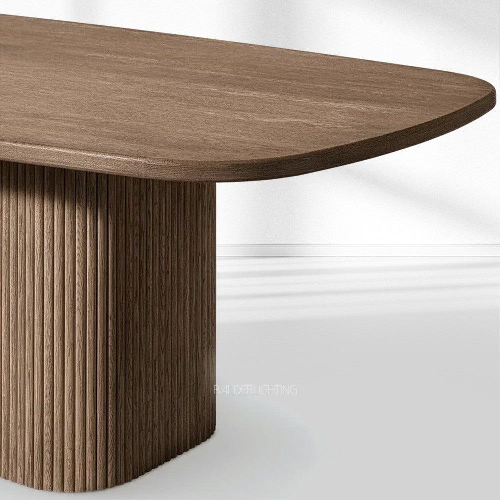 Holland Pedestal Rectangular Wood Dining Table