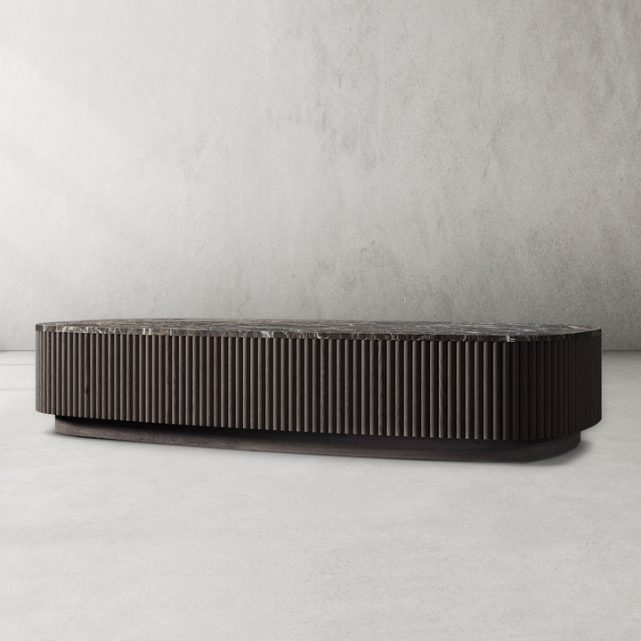 Holland Oak Wood & Stone Coffee Table