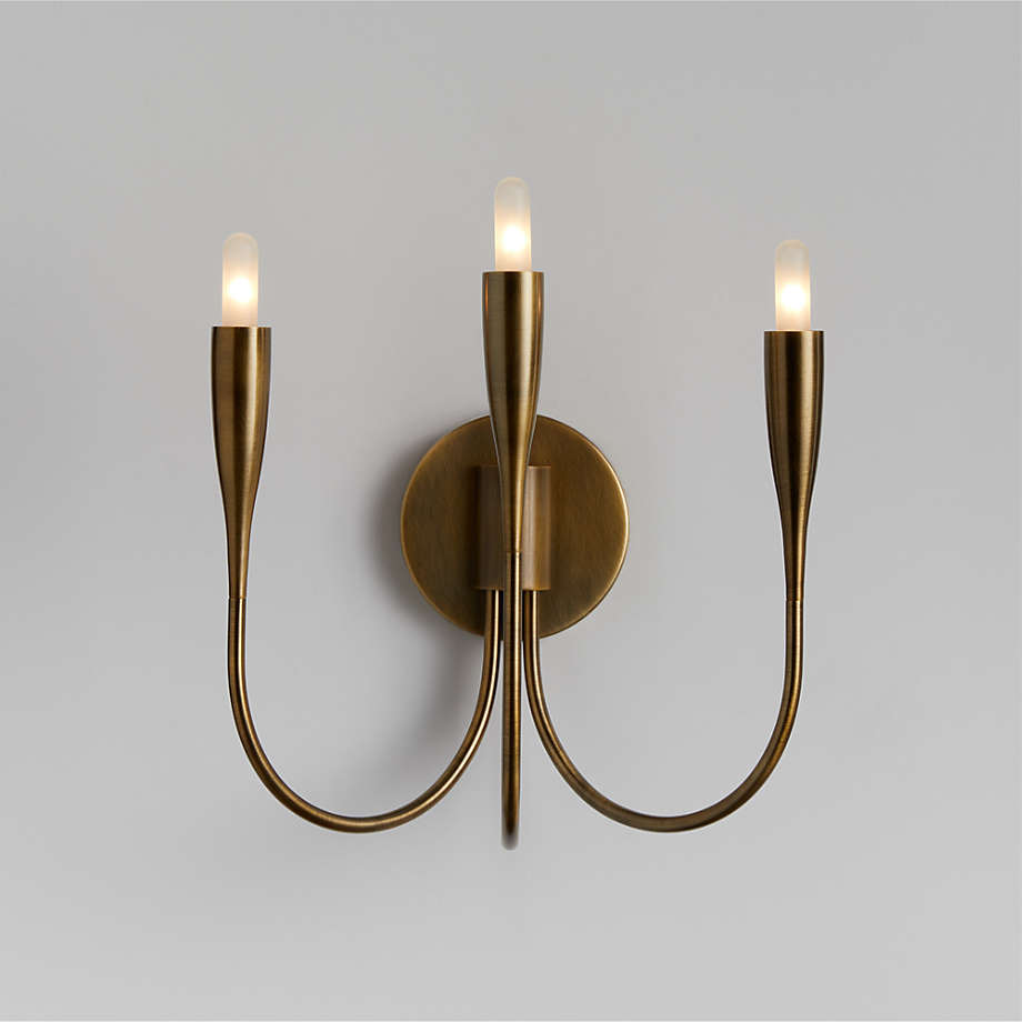 Iiona Brass Candelabra Wall Sconce Light