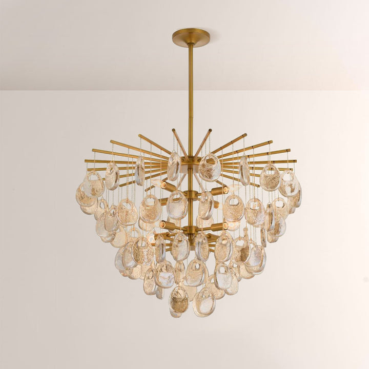 Jacksia Glass Round Chandelier 32"