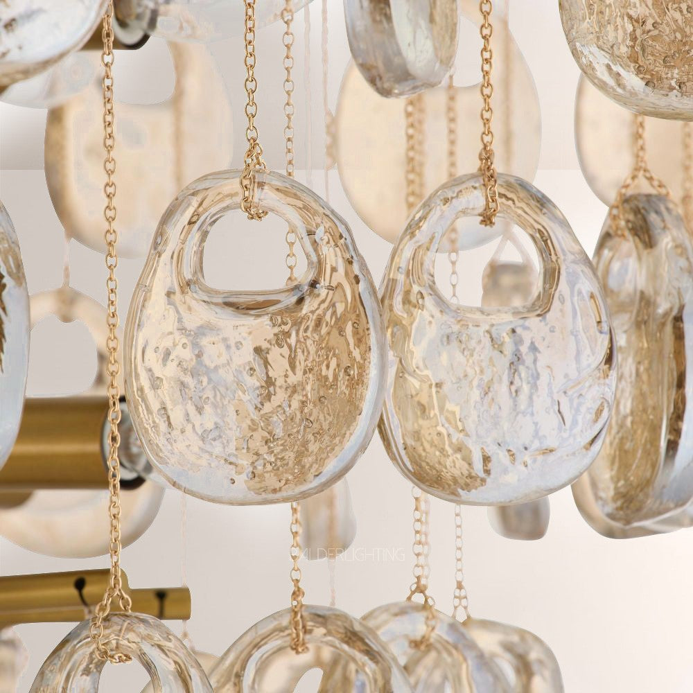 Jacksia Glass Round Chandelier 32"