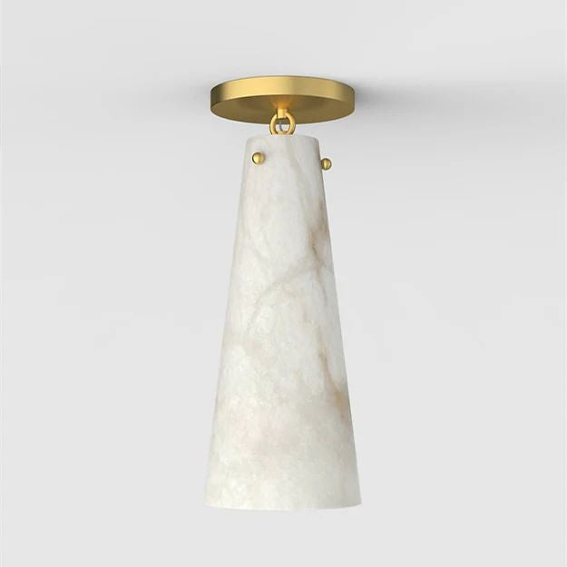 Steven Contemporary Alabaster Flush Mount