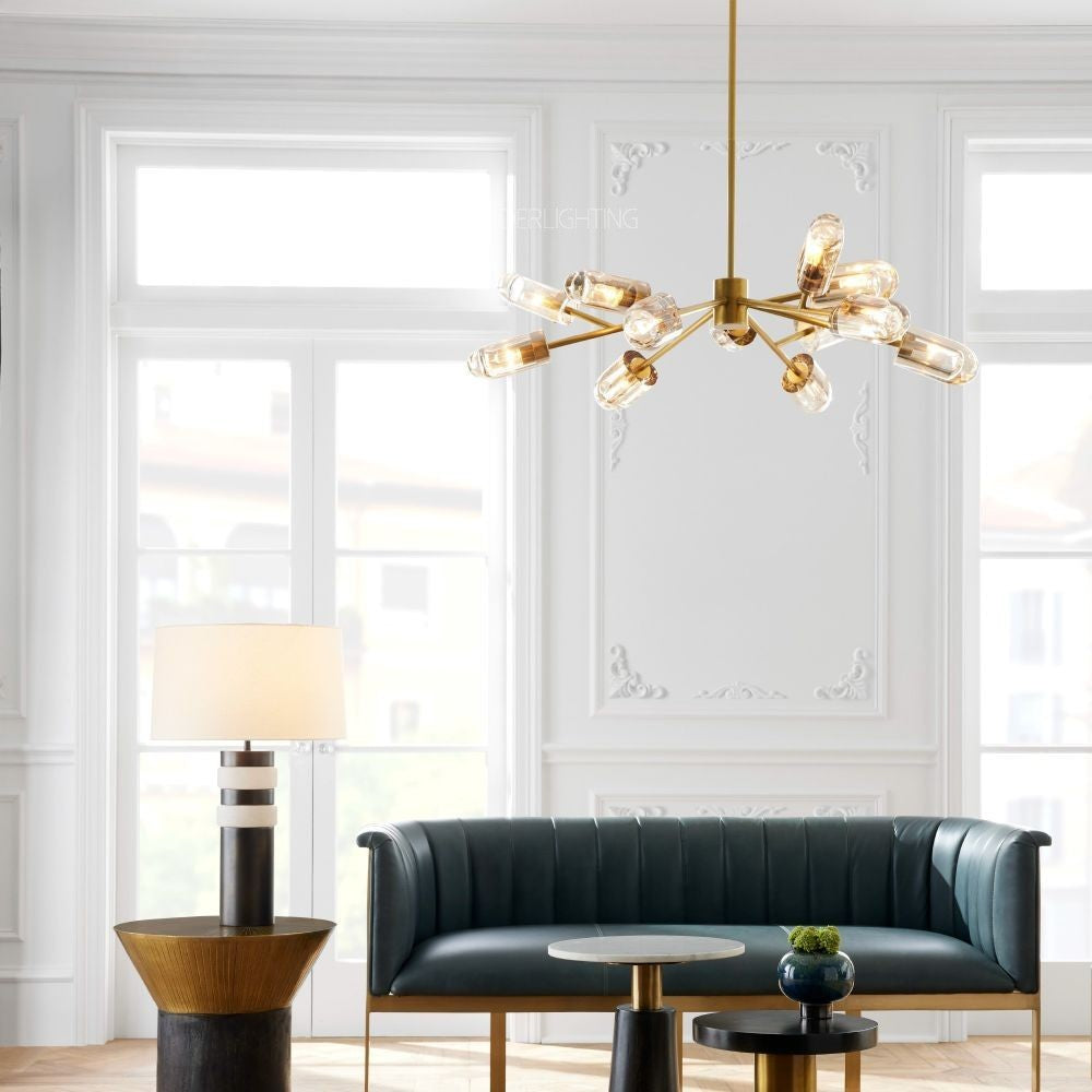 Javed Crystal Round Chandelier 44"