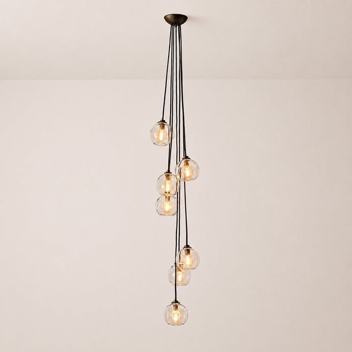Joan Clear Glass Cascade Pendant