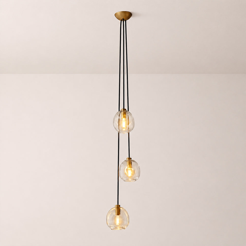 Joan Clear Glass Cascade Pendant