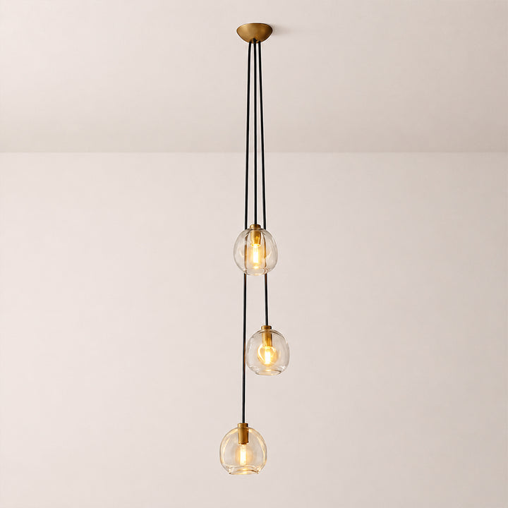 Joan Clear Glass Cascade Pendant