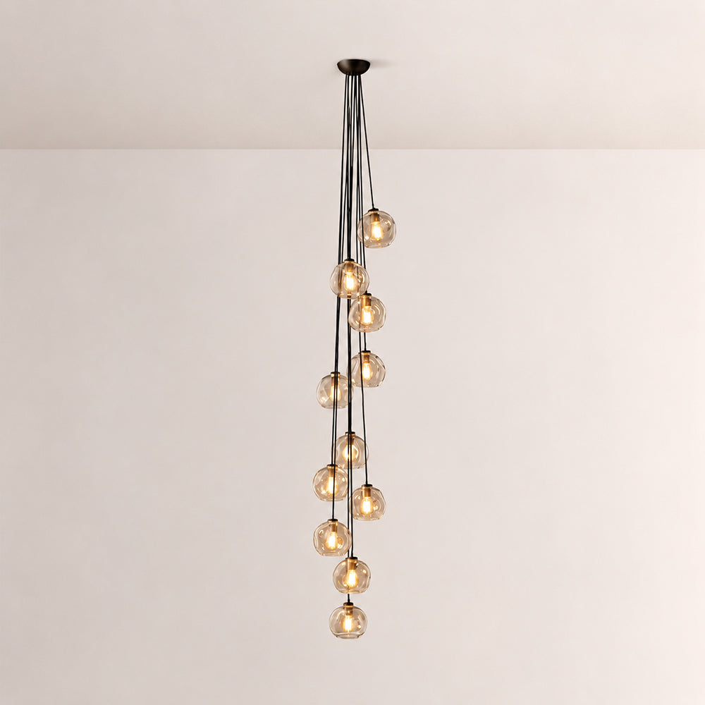 Joan Clear Glass Cascade Pendant