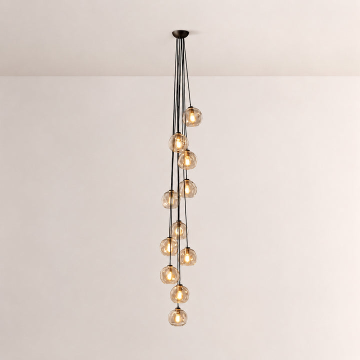 Joan Clear Glass Cascade Pendant