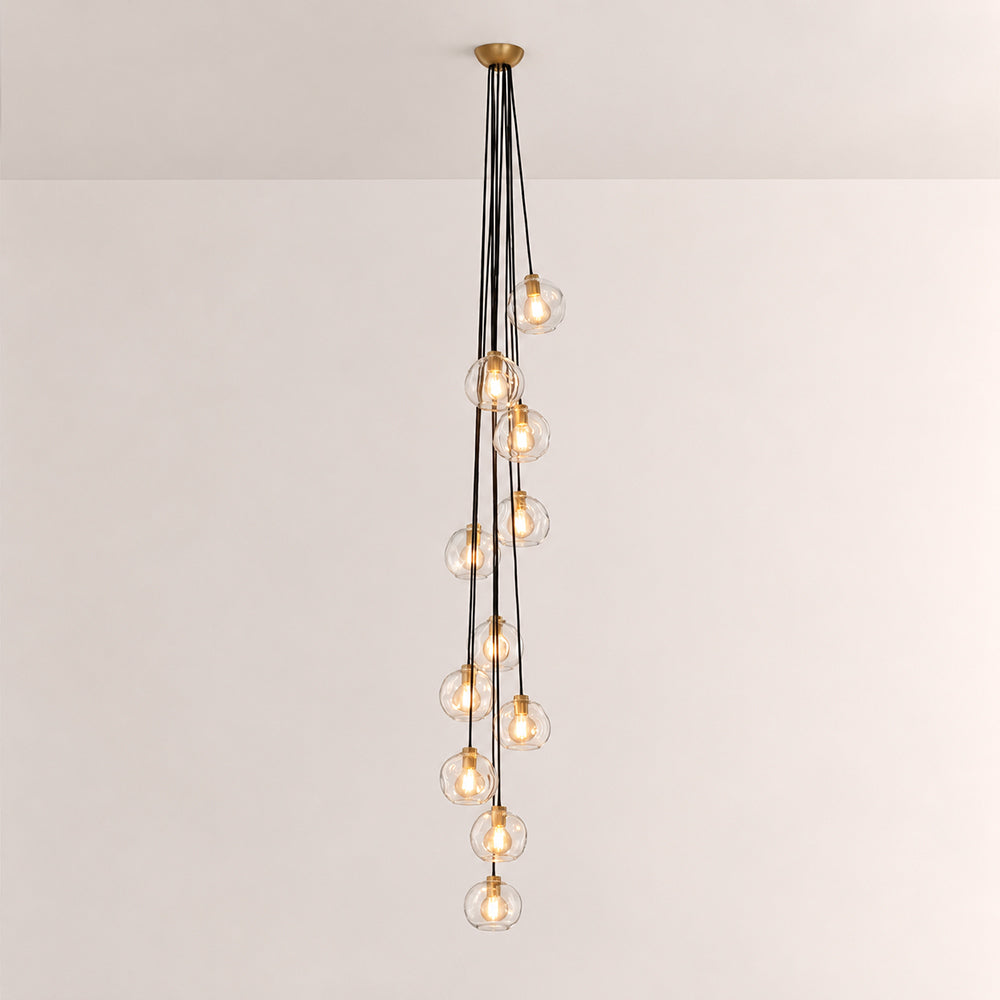 Joan Clear Glass Cascade Pendant