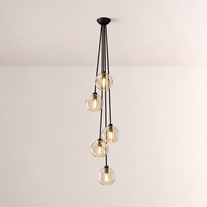 Joan Clear Glass Cascade Pendant