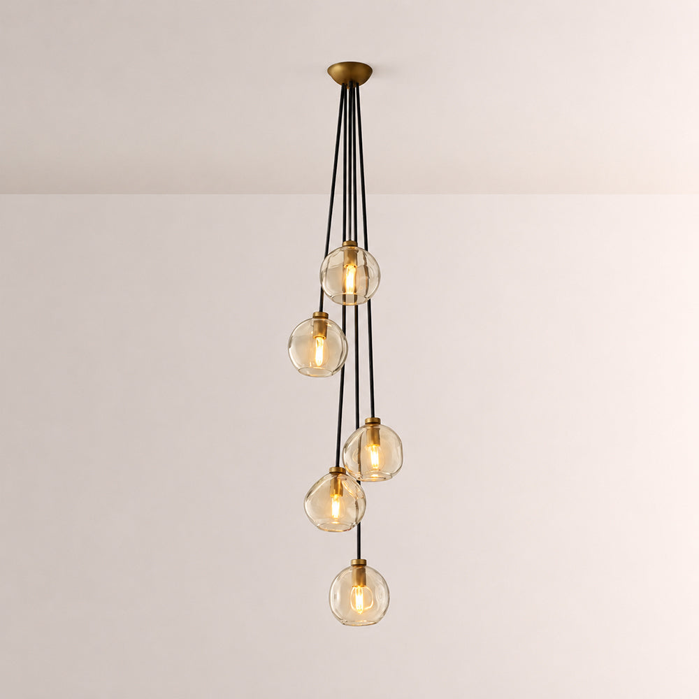 Joan Clear Glass Cascade Pendant