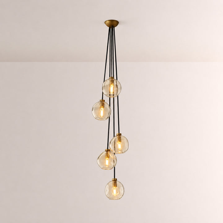Joan Clear Glass Cascade Pendant