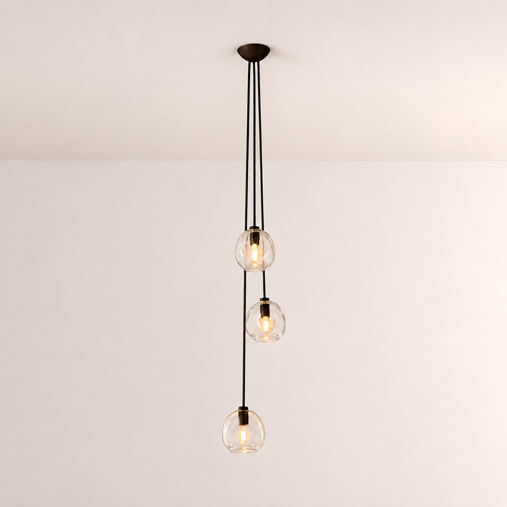 Joan Clear Glass Cascade Pendant