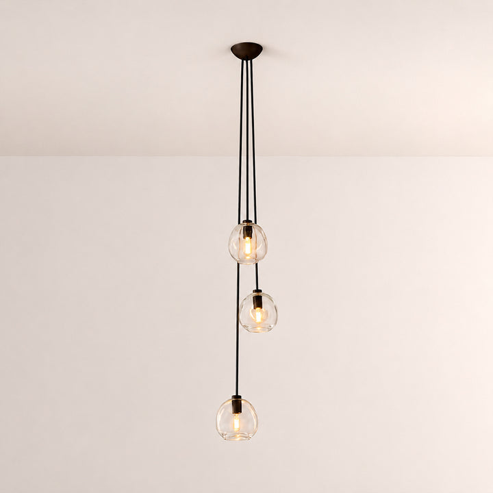 Joan Clear Glass Cascade Pendant