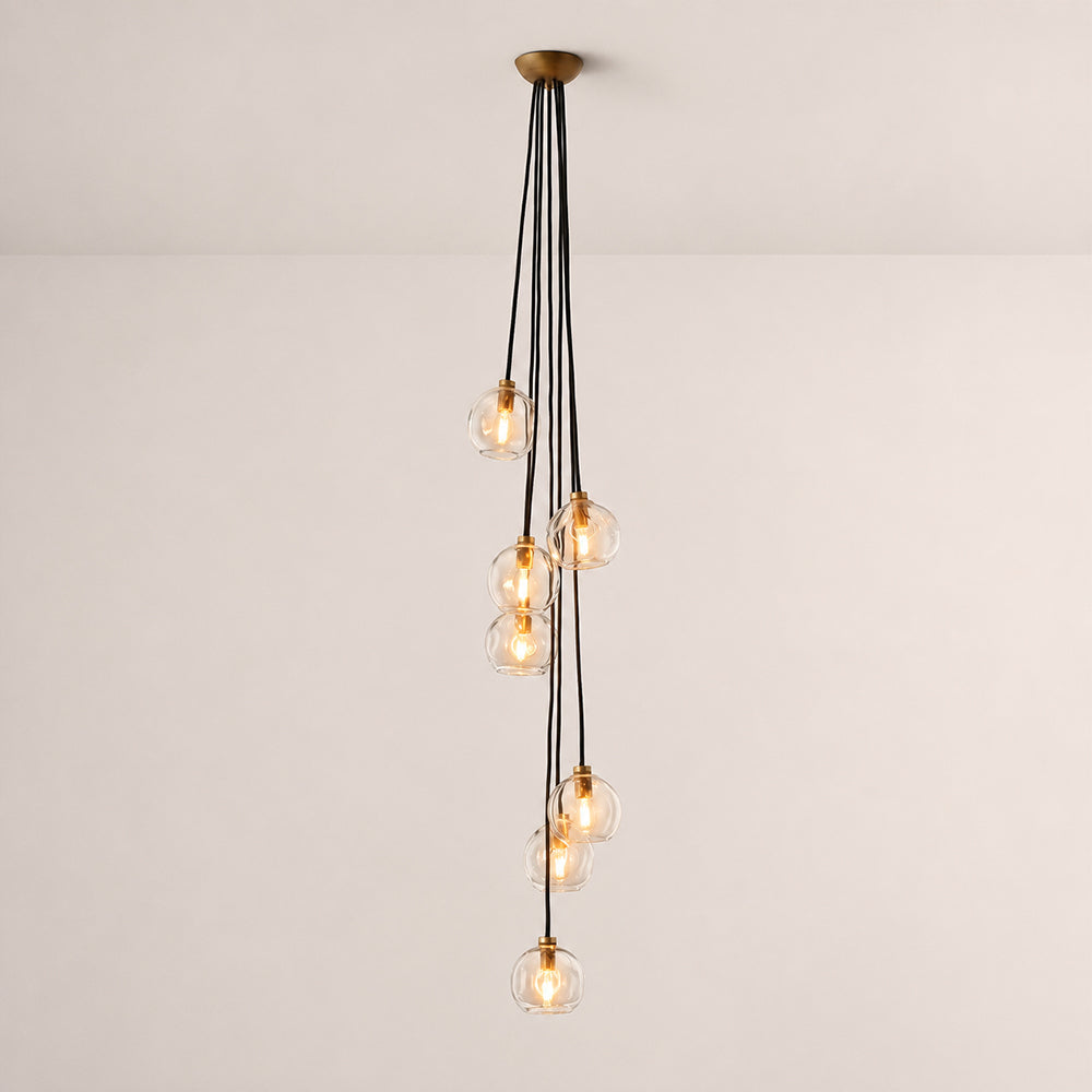 Joan Clear Glass Cascade Pendant