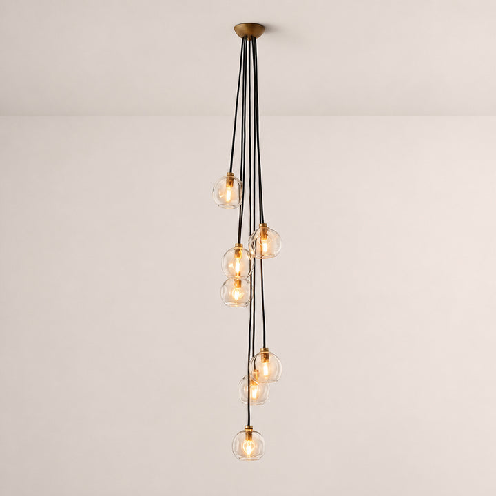 Joan Clear Glass Cascade Pendant