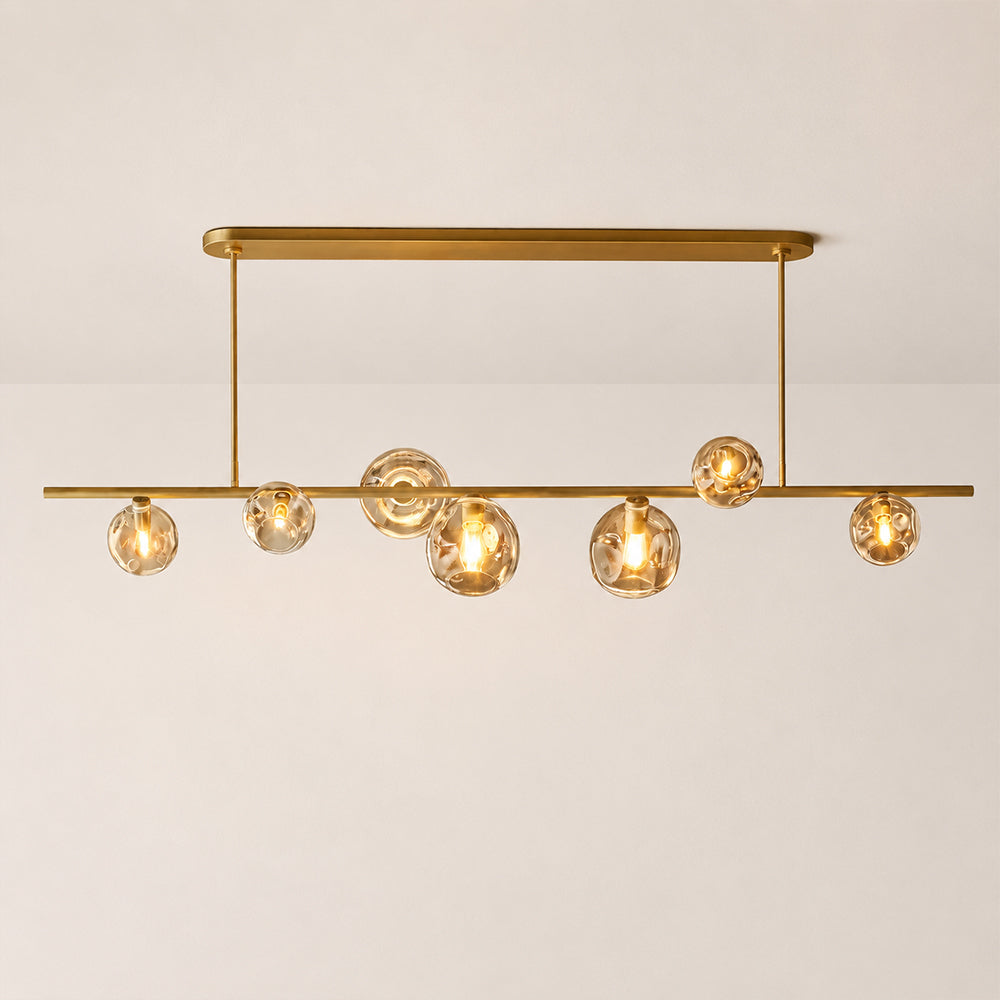 Joan Amber Glass Linear Chandelier
