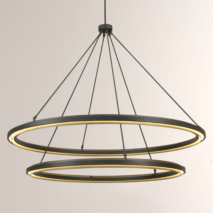 Joyce 2-Tier Round Chandelier 60"