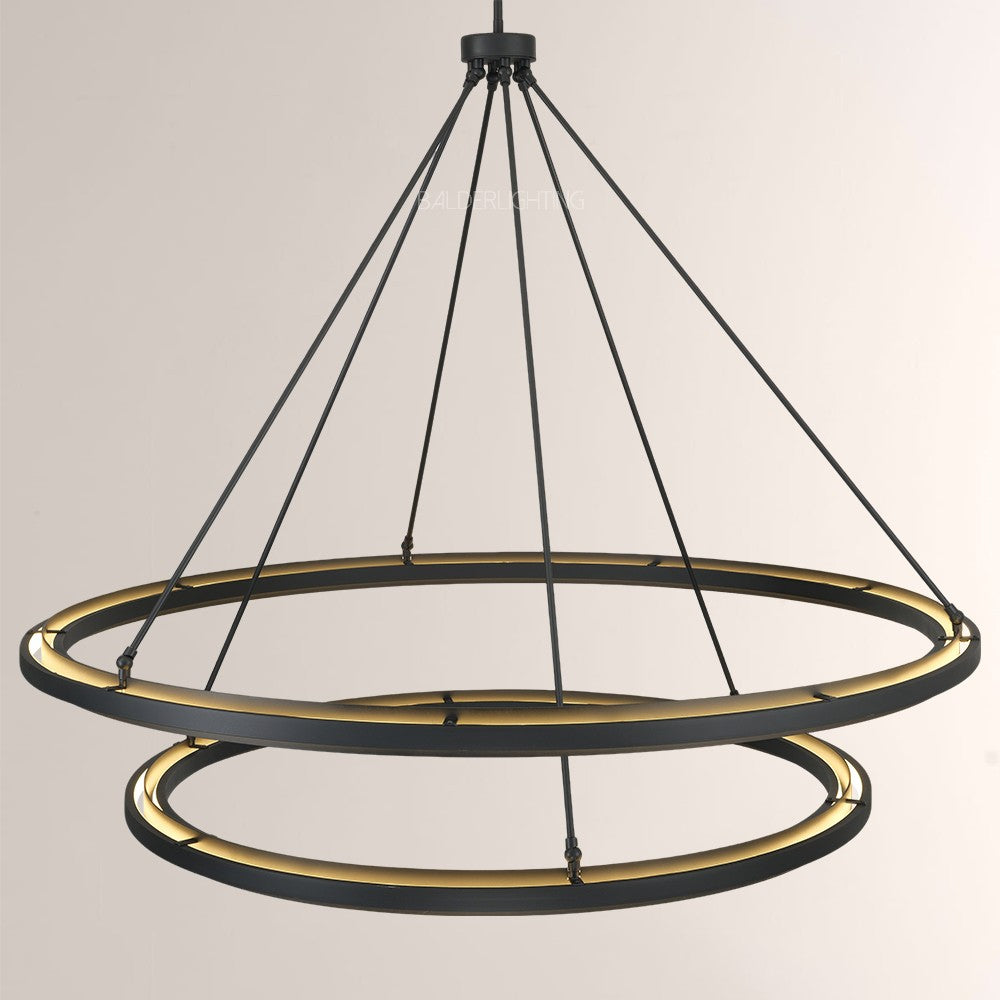 Joyce 2-Tier Round Chandelier 60"