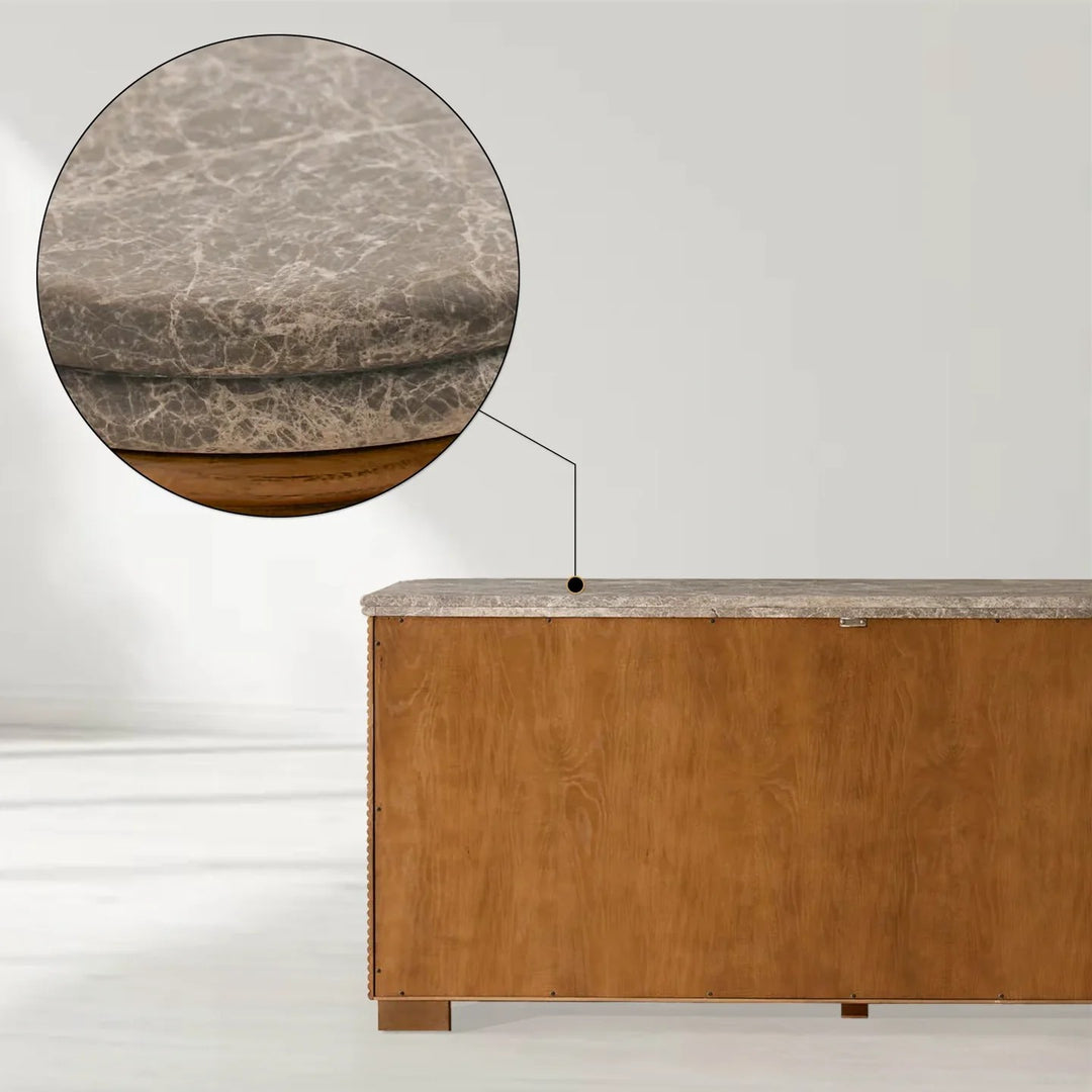 Kain Grey Emperador Marble Sideboard