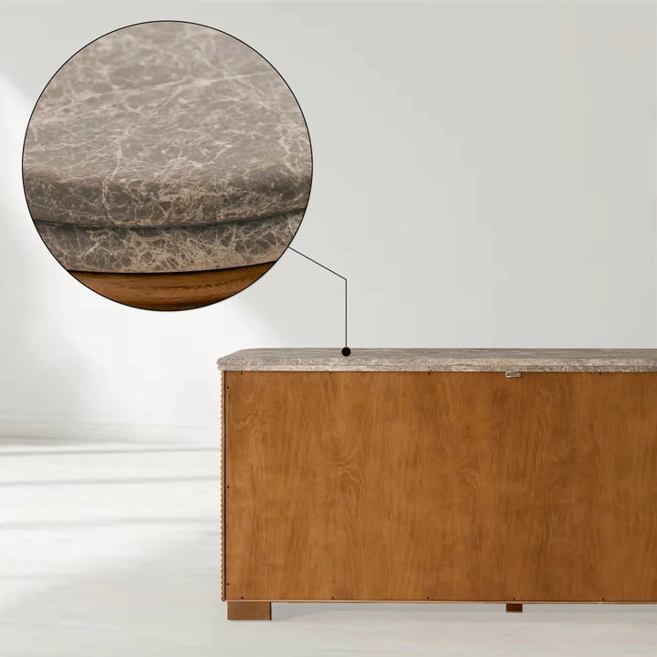 Kain Grey Emperador Marble Sideboard