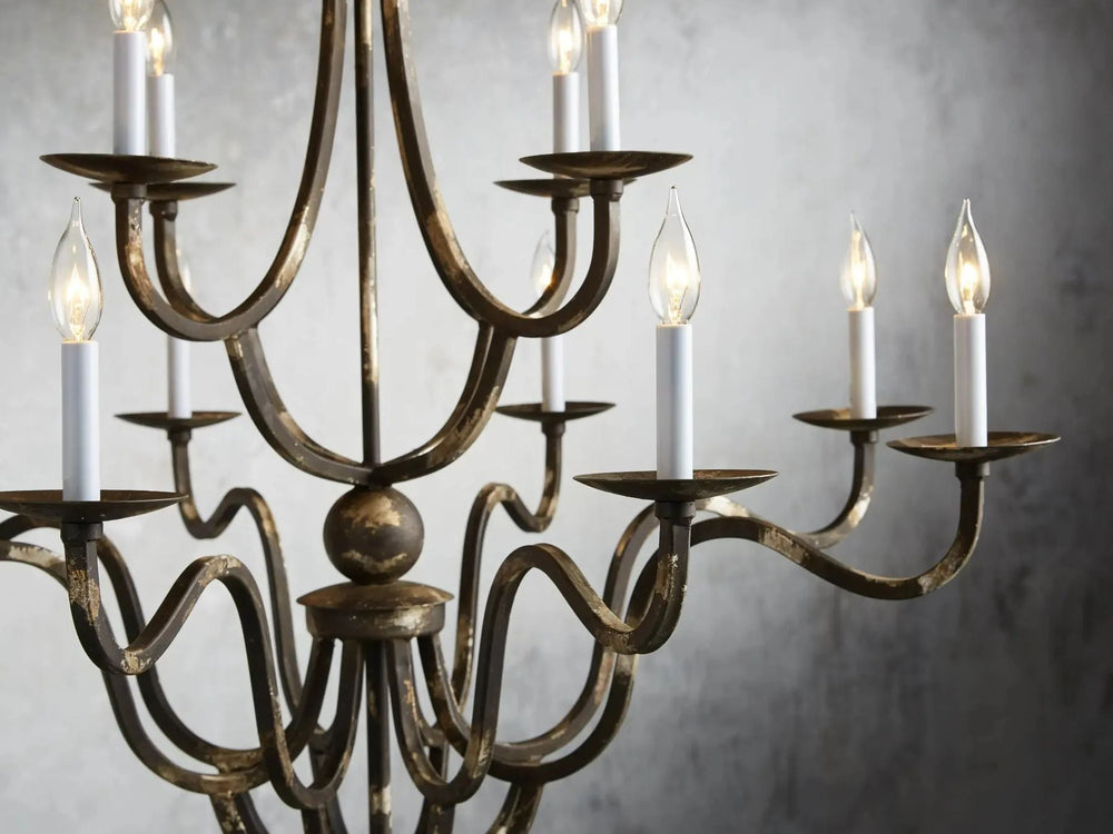 Kalie Crystal 12 Lights Pendant Chandelier 42"