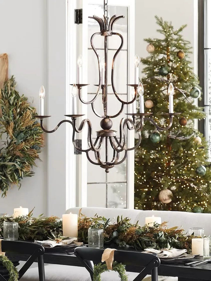 Kalie Crystal 12 Lights Pendant Chandelier 42"