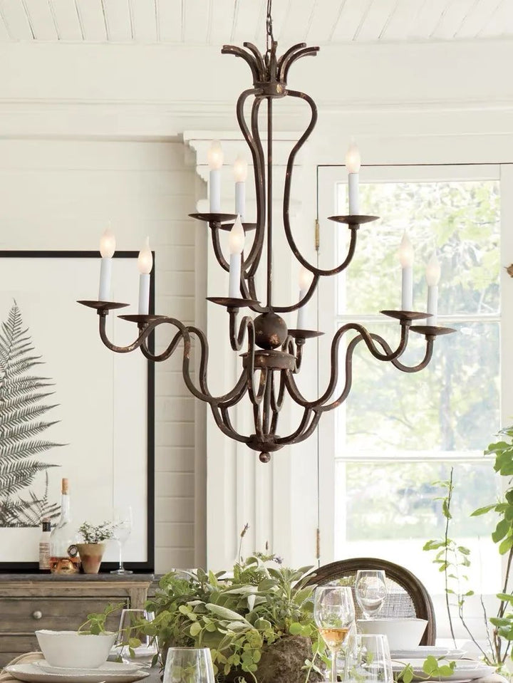 Kalie Crystal 12 Lights Pendant Chandelier 42"
