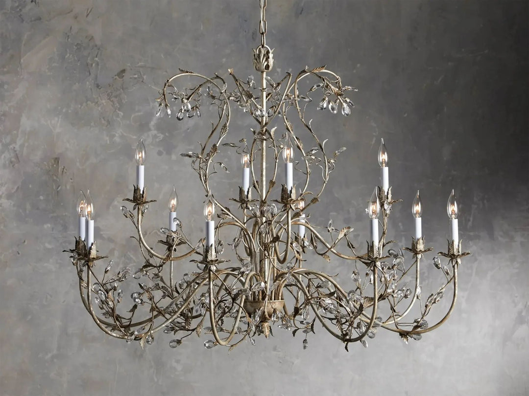 Kalie Crystal 12 Lights Pendant Chandelier 46"