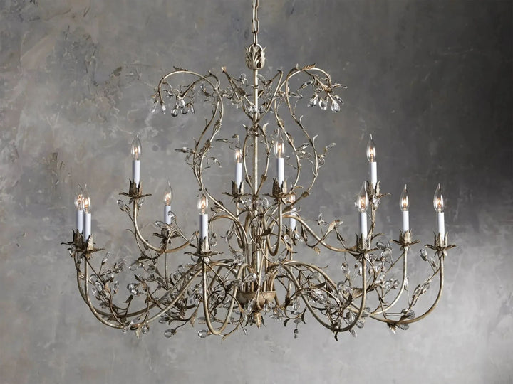 Kalie Crystal 12 Lights Pendant Chandelier 46"