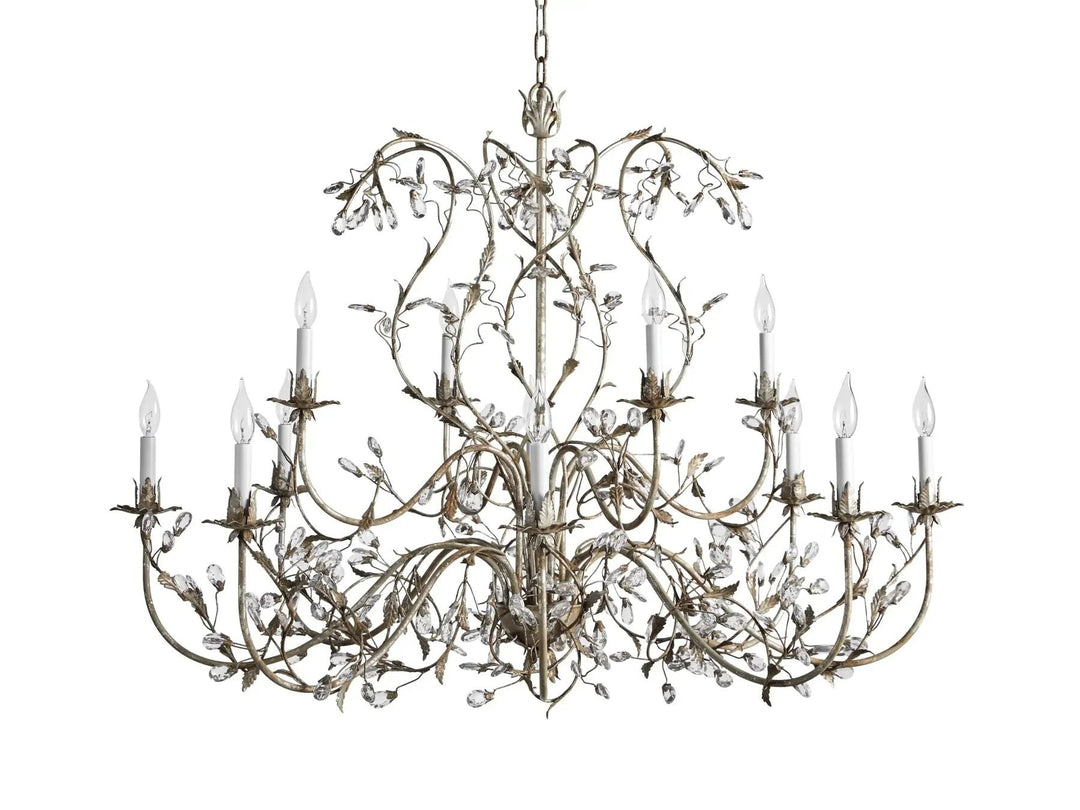 Kalie Crystal 12 Lights Pendant Chandelier 46"