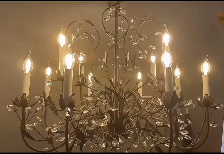 Kalie Crystal 12 Lights Pendant Chandelier 46"
