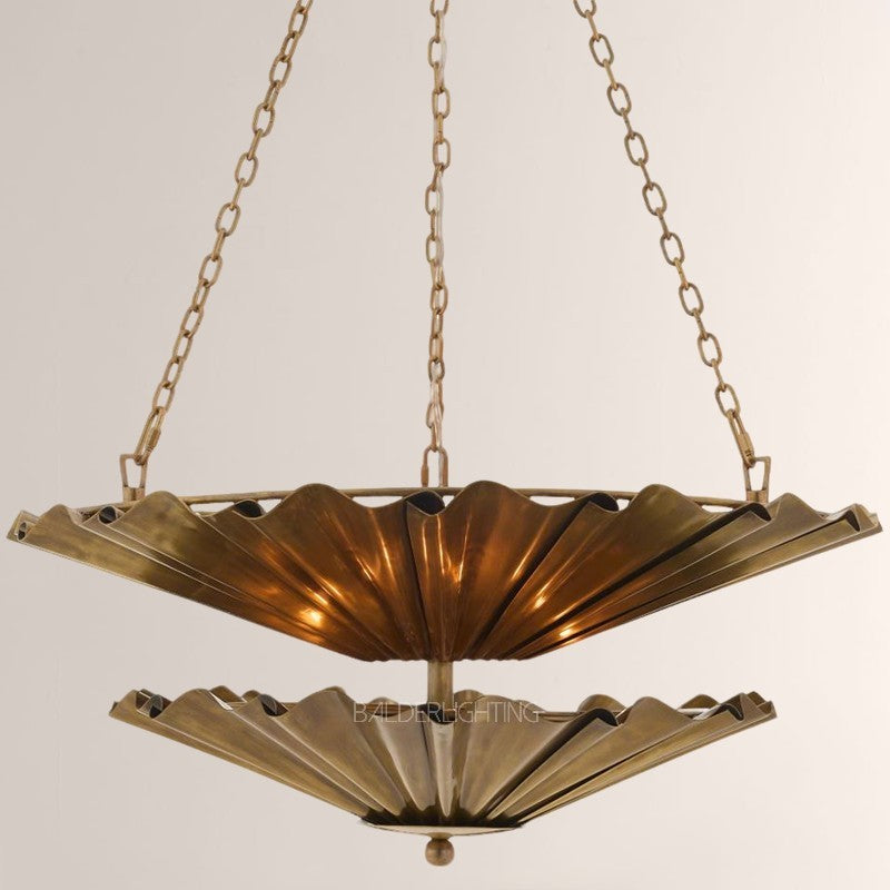 Kattmie Round Two Tier Chandelier 28"