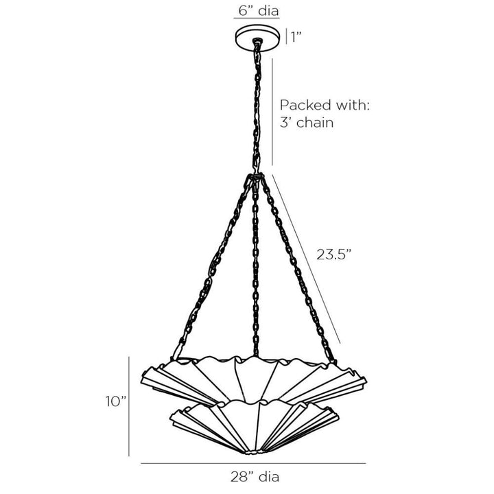 Kattmie Round Two Tier Chandelier 28"