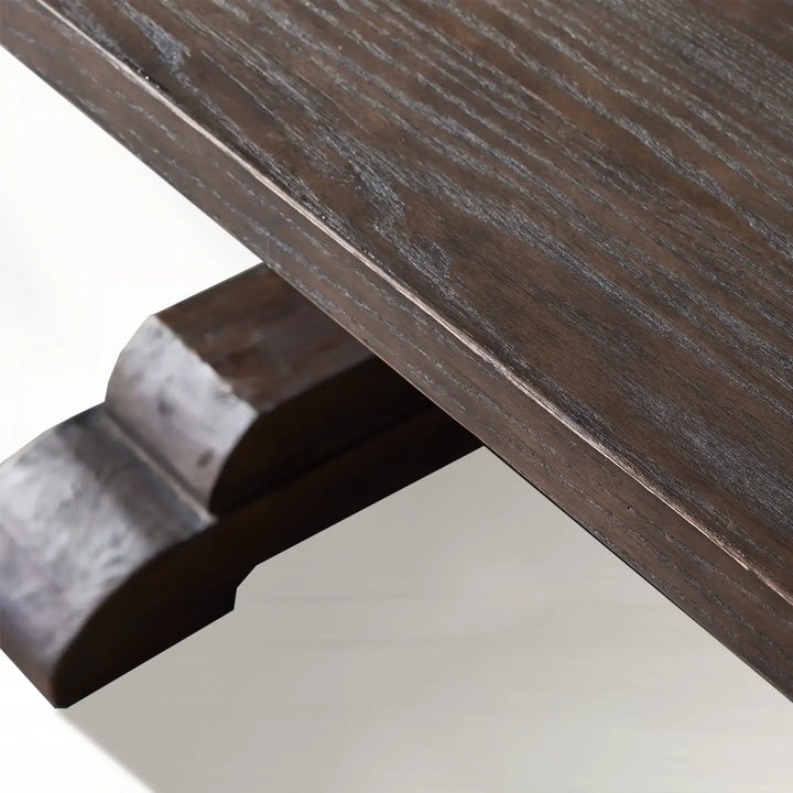 Kenway Handcrafted Double Pedestal Trestle Dining Table