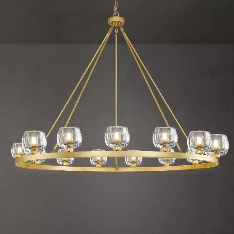 Hoyle Wheel Glass Round Chandelier