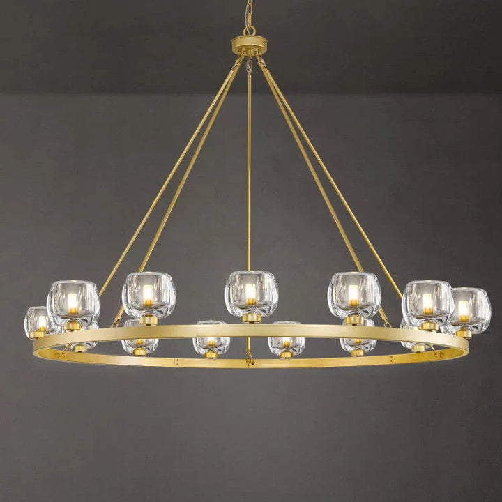 Hoyle Wheel Glass Round Chandelier