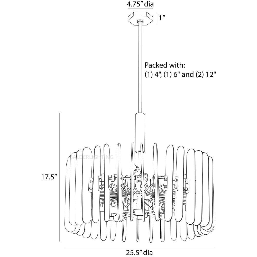 Klatze Glass Round Chandelier 25.5"