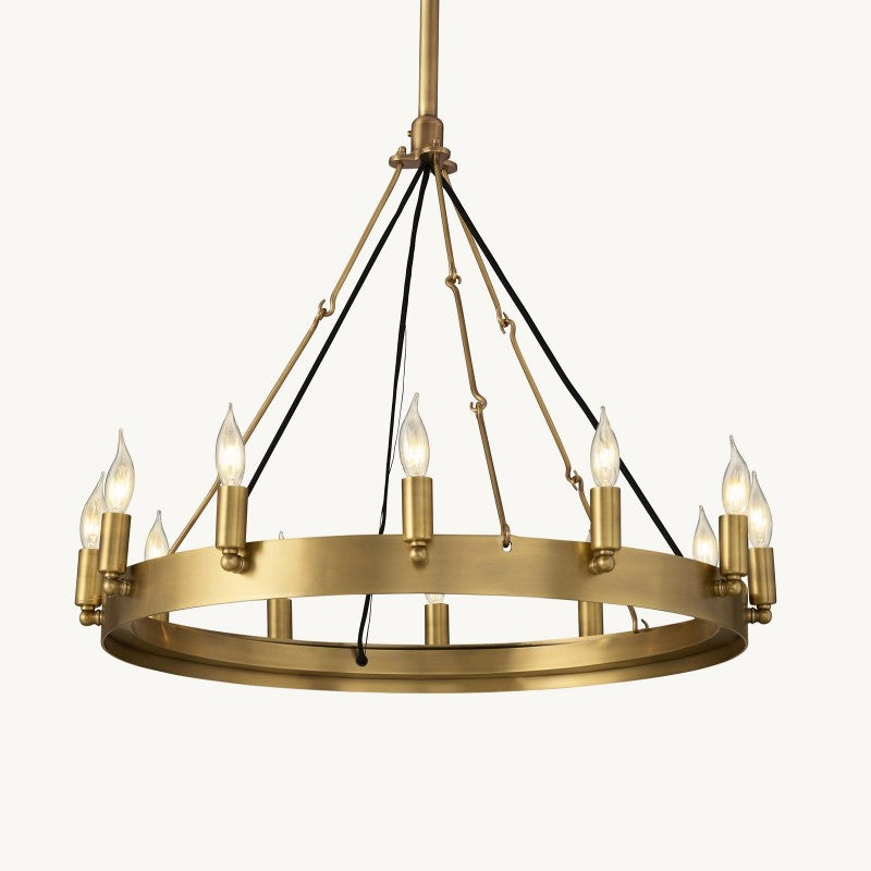 Lalania Vintage Candelabra Round Chandelier 26"