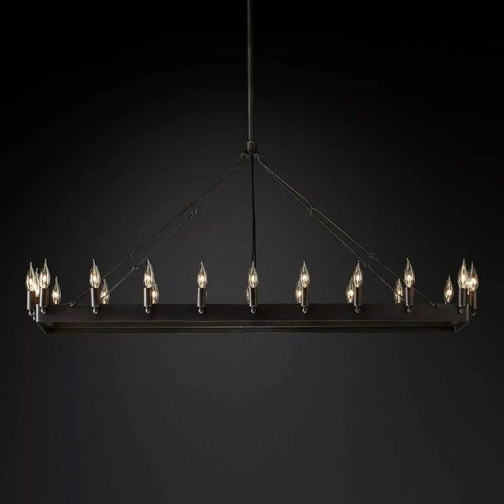 Lalania Vintage Candelabra Rectangular Chandelier